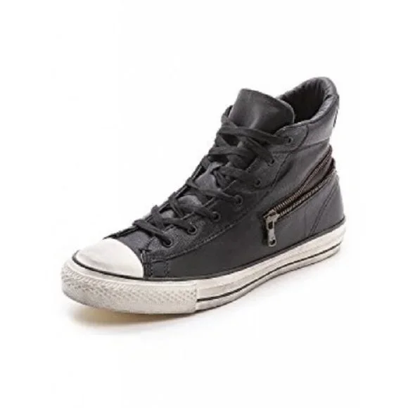 NIB Converse by John Varvatos AS Zip Hi Black/Chilipepper 145379C